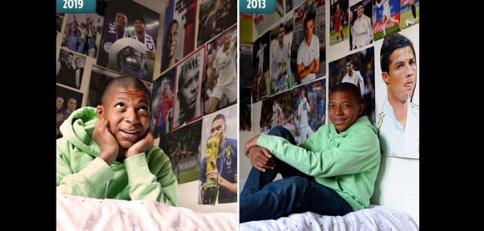 Quand Kylian Mbappé Remplace Les Posters De Son Idole Ronaldo Par Les Siens (Photos)