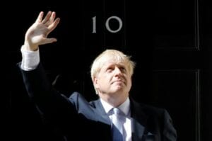 Le Premier Ministre  Britannique, Boris Johnson Est Attend À L’elysée