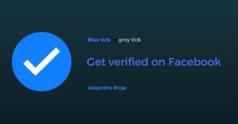 Vérifier sur Facebook: page ou profil (badge de vérification bleu + gris)