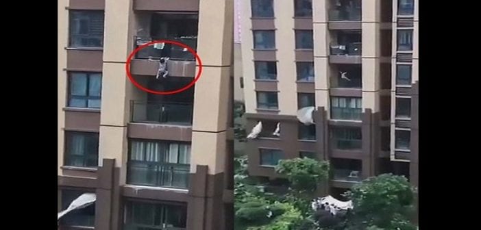 Chine : Un Enfant De 3 Ans Tombe Du 6E Étage D’un Appartement (Vidéo)