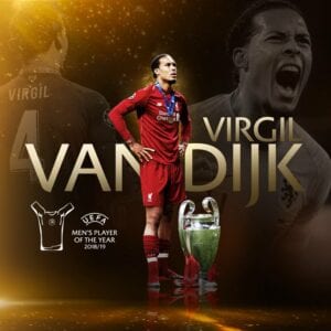 Le Défenseur De Liverpool Virgil Van Dijk Élu Meilleur Joueur Uefa De L&Rsquo;Année 2018-2019