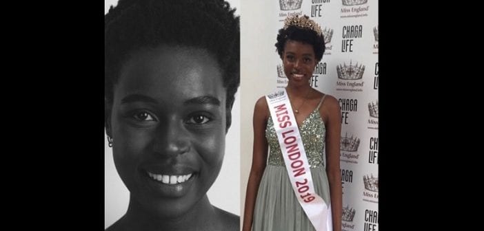 Miss Londres 2019, Une Zimbabwéenne , Première Femme Noire,Couronnée