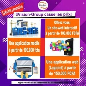 3Vision-Group En Promo Sur Les Réalisations De Site-Web, Applications Mobile Et Web