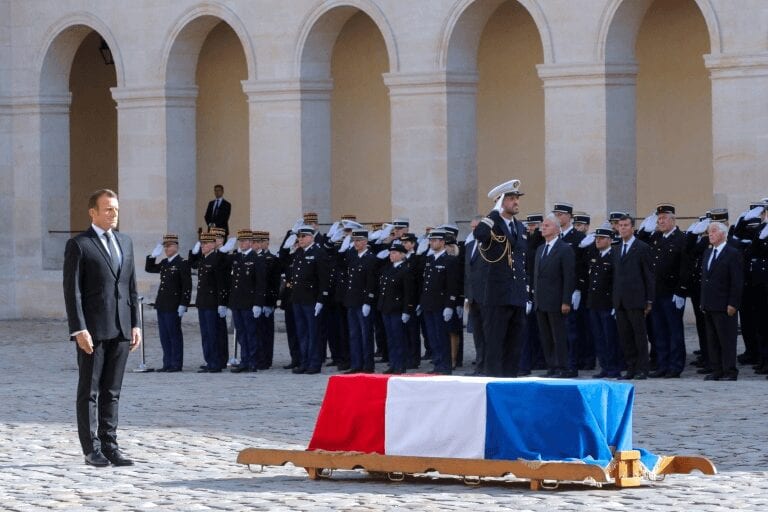 macron face à Chirac - Images des Obsèques du président Jacques Chirac à Paris