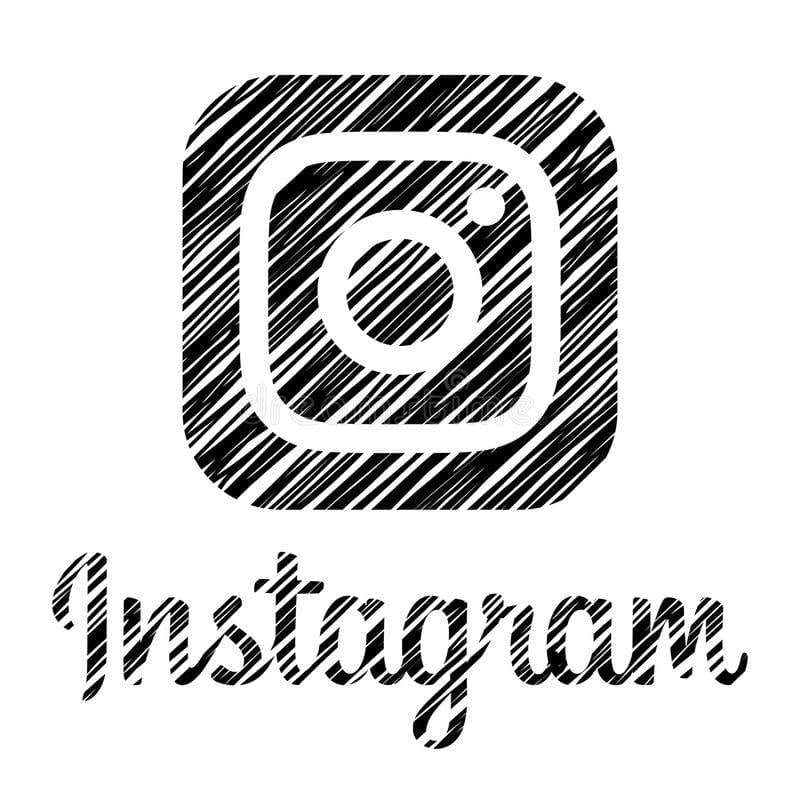 Instagram Logo Hand Drawn Vector Doodle Sketch Style Illustration Isolated White Background High Quality Editable 101471082