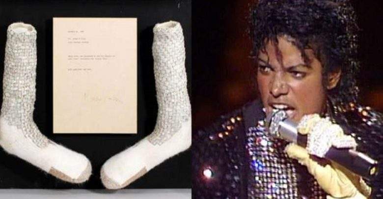 Michael Jackson Premières Chaussettes Moonwalk En Vente Somme Hallucinante