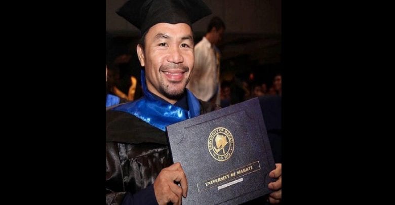 Boxe: Manny Pacquiao Est Diplômé En Sciences Politiques