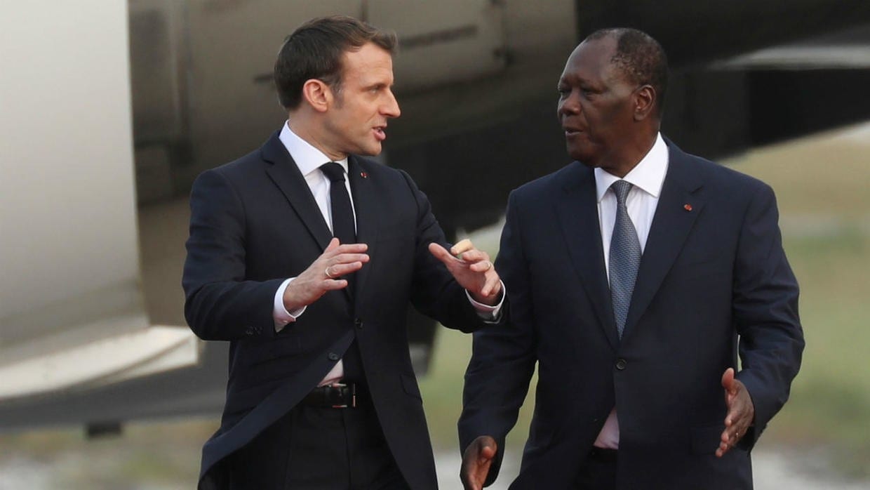 Macron et Ouattara posent la pierre du plus grand marché de l’Afrique de l’ouest