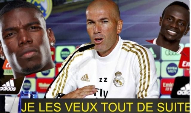 Real Madrid: Zinédine Zidane exige Sadio Mané et Pogba