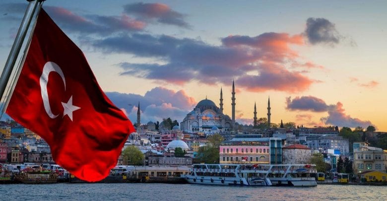 Turquie Femme Brandit Le Cora Avion Et Menace