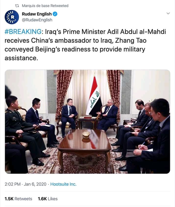 La Chine Propose Une Aide Militaire À L’iraq