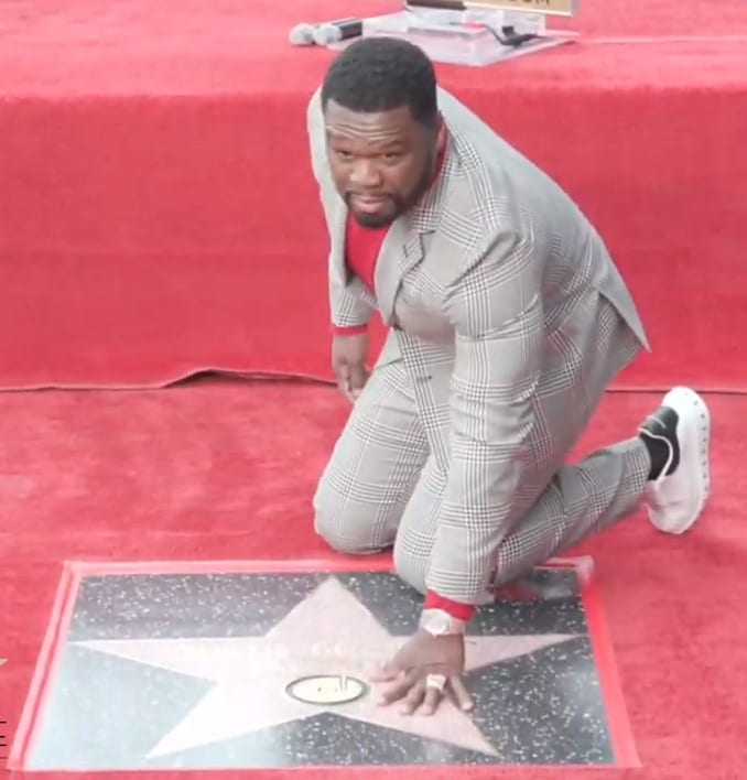 50 Cent Star At Hollywood