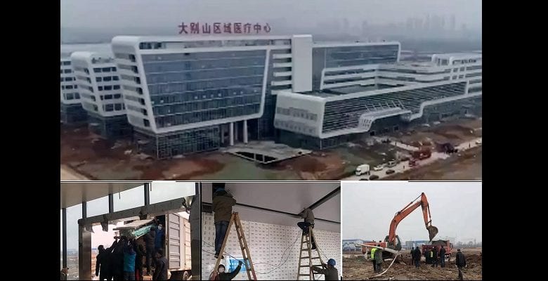 Coronavirus : la Chine construit un hôpital en 48 heures (vidéo)