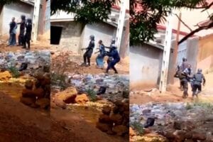 Guinée : La Vidéo De Policiers Se Servant D’une Femme Comme Bouclier Cause Un Tollé