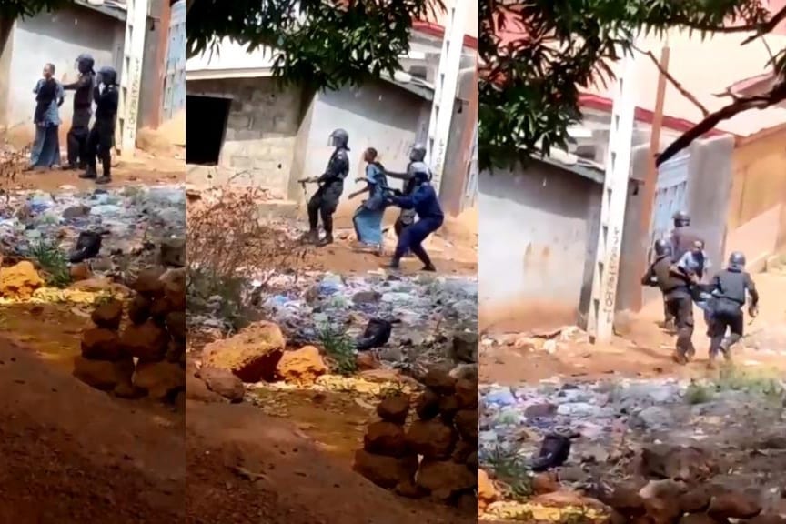 Guinée la vidéo de policiers se servant femme bouclier cause un tollé - Guinée : la vidéo de policiers se servant d’une femme comme bouclier cause un tollé