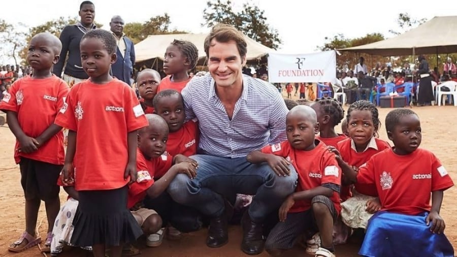 Roger Federer Agît Pour L’éducation Des Enfants Africains