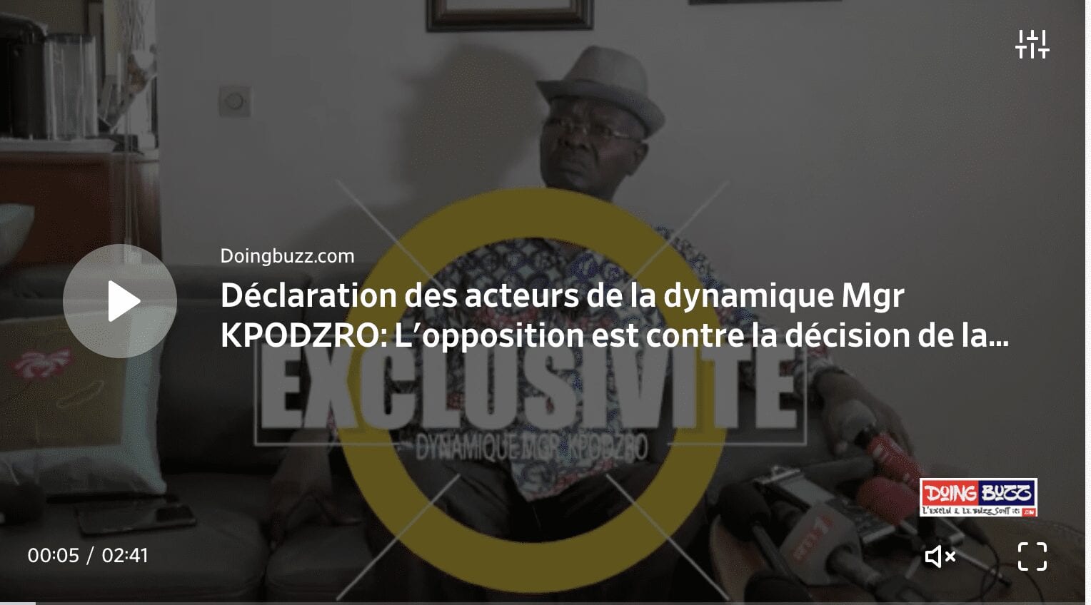 Déclaration Des Acteurs De La Dynamique Mgr Kpodzro: L&Rsquo;Opposition Est Contre La Décision De La Ceni