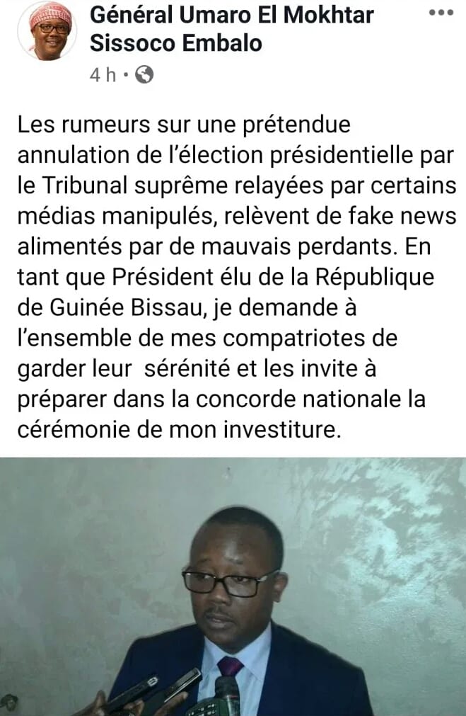 Guinée Umaro Sissoco Embalò Doingbuzz
