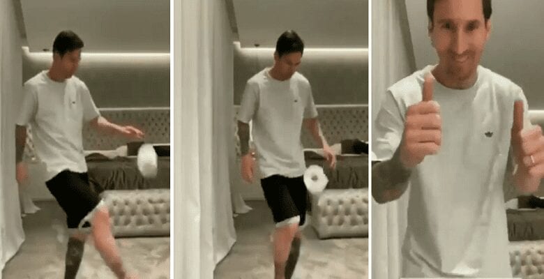 Défi du “rouleau de papier toilette”: Messi impressionne le monde-Vidéo