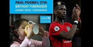 Manchester United : Pogba Promet Un Don De 29 000 Euros Pour La Lutte Contre Le Coronavirus (Vidéo)