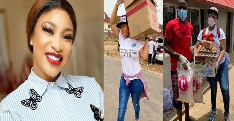 Plus De 5000 Nigérians Et 2000 Ghanéens Reçoivent Des Dons De L’actrice Tonto Dikeh (Photos)