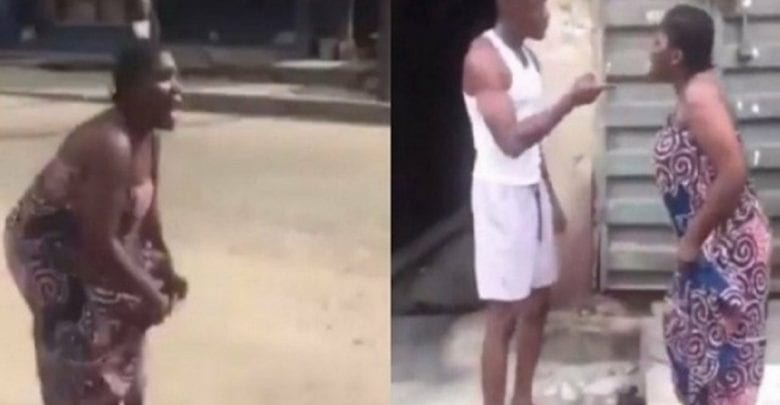 Vidéo: elle s’enfuit de sa chambre à moitié nue à cause de son époux…Le couple s’explique dans la rue