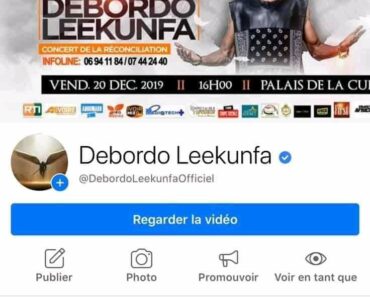 Après Plusieurs Années, La Page Facebook De Debordo Leekunfa Est Désormais Certifiée