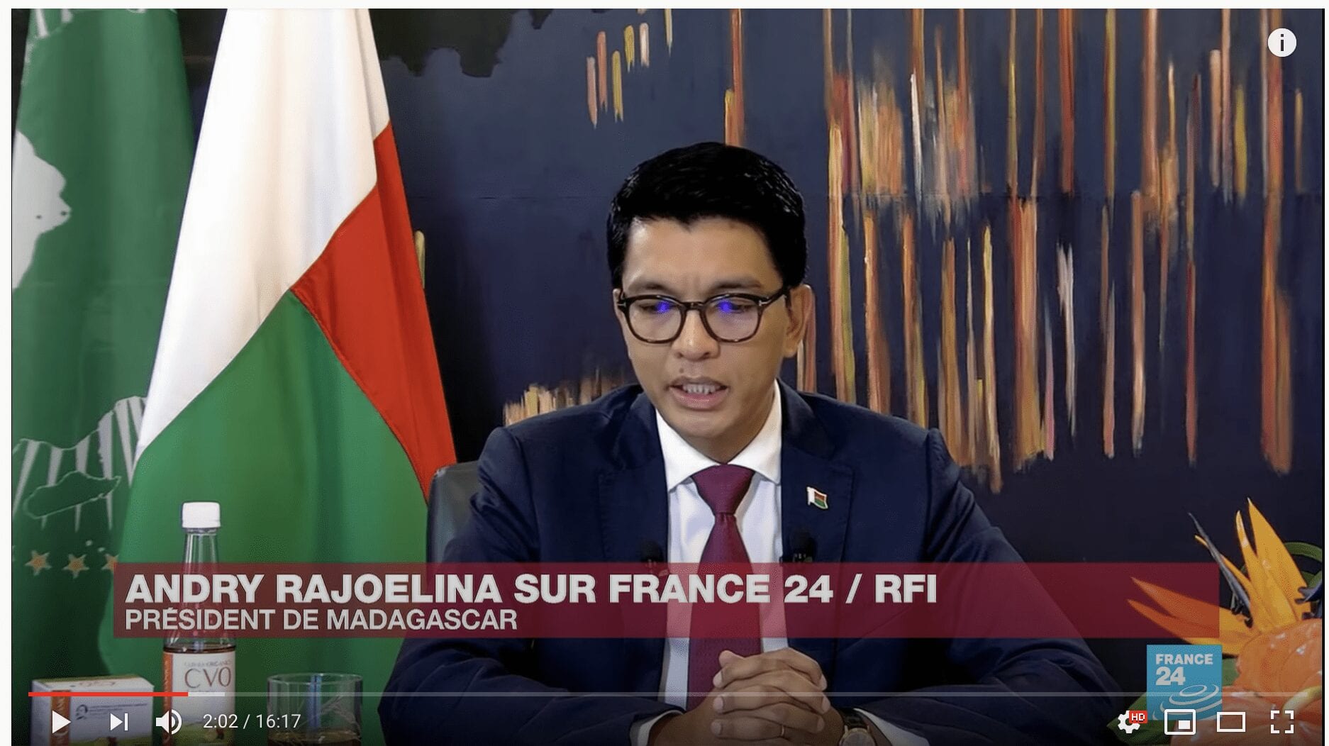 Capture décran 2020 05 11 à 16.02.44 - A. Rajoelina sur France 24 : "Le problème du remède Covid-Organic, c’est qu’il vient d’Afrique"
