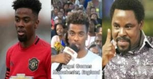 Man United: Angel Gomes Réagit À Une Vidéo Virale De Sa Visite À L’église De Tb Joshua