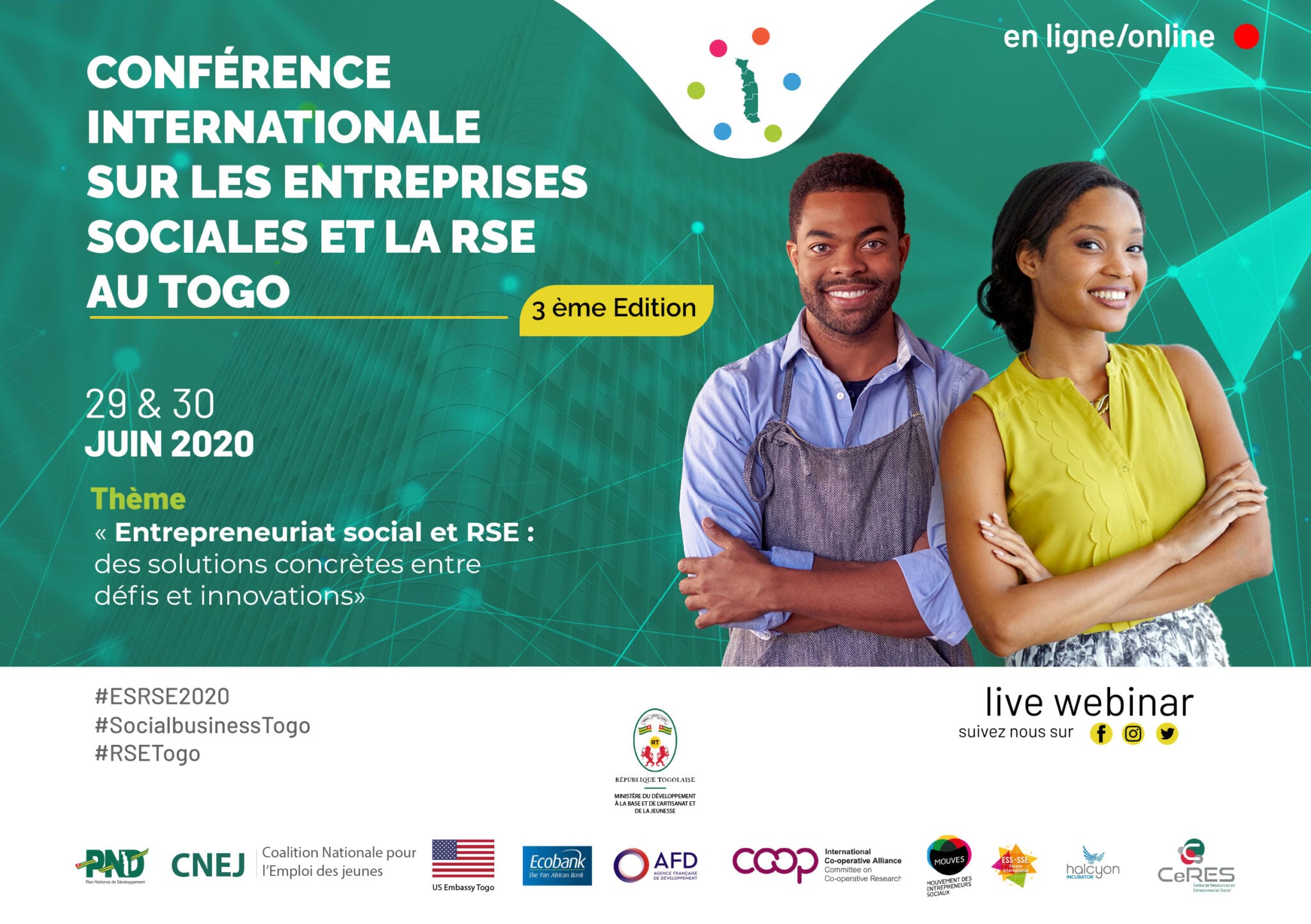 Togo : La 3Ème Édition De La Conférence Internationale Sur Les Entreprises Sociales Se Fera En Ligne