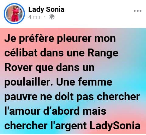 Lady Sonia Conseille Aux Femmes De Préférer Le Célibat Dans La Richesse Doingbuzz 1