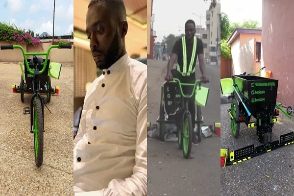 Ghana Un Ingénieur Fabrique Un Tricycle À Balayage Vidéo