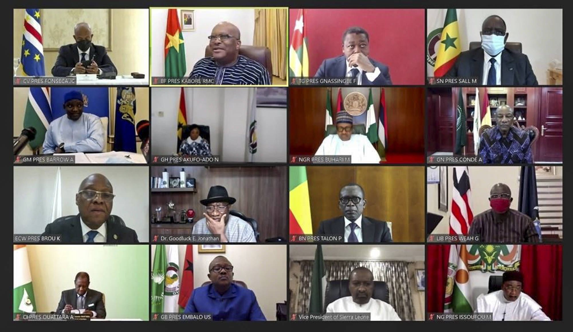 Sommet de la CEDEAO : Kaboré et Embalo désavouent ADO et se rangent du côté du peuple malien