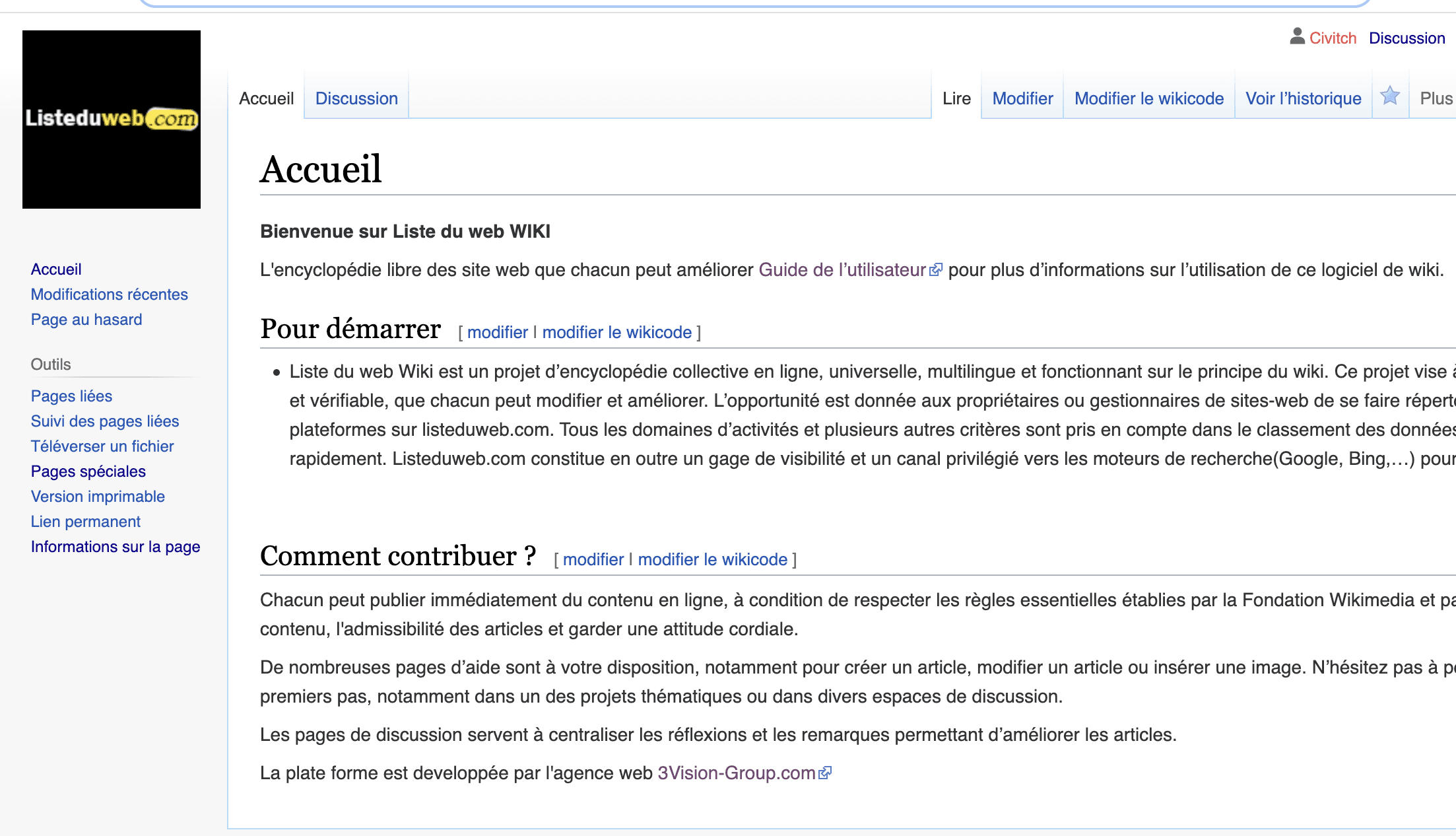 Wiki Listeduweb , le nouveau wikipedia