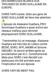 Chris Yapi : « Des Barbouzes Blancs Sont Aux Trousses De Guillaume Soro »
