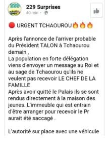 IMG 20201112 WA0000 216x300 - Bénin : La population de Tchaourou ne veut pas recevoir Patrice Talon