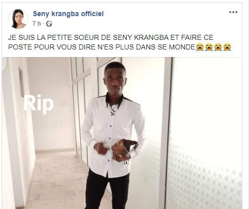 La Mort De Seny Krangba Annoncée Sur Les Réseaux Sociaux