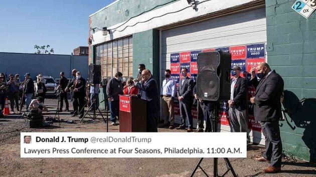 Trump Une Grande Conférence De Pressefour Seasons