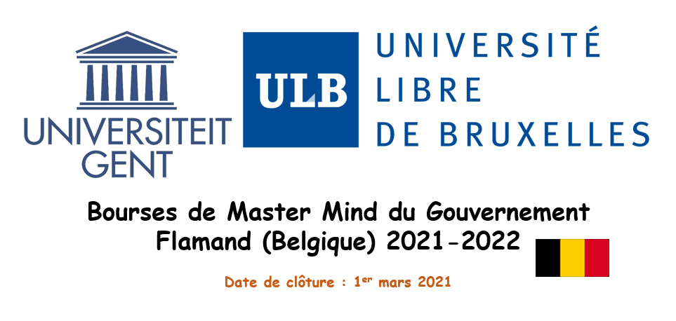 Bourses De Master Mind Gouvernement Flamand Belgique2021 2022