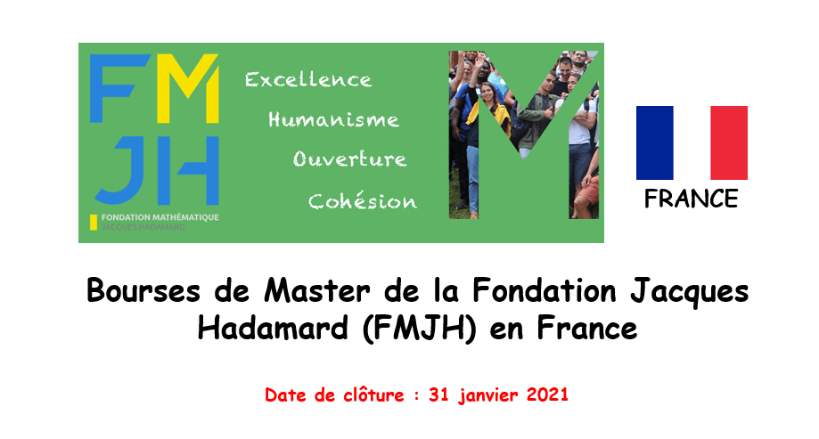 Bourses De Master De La Fondation De Mathématiques Jacques Hadamard (Fmjh) En France