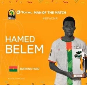 Chan 2021: Hamed Belem Désigné Meilleur Joueur De La Rencontre Cameroun – Burkina-Faso