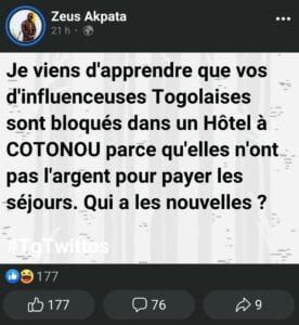 IMG 20210104 WA0027 276x300 - Des influenceuses togolaises bloquées dans un hôtel au Bénin