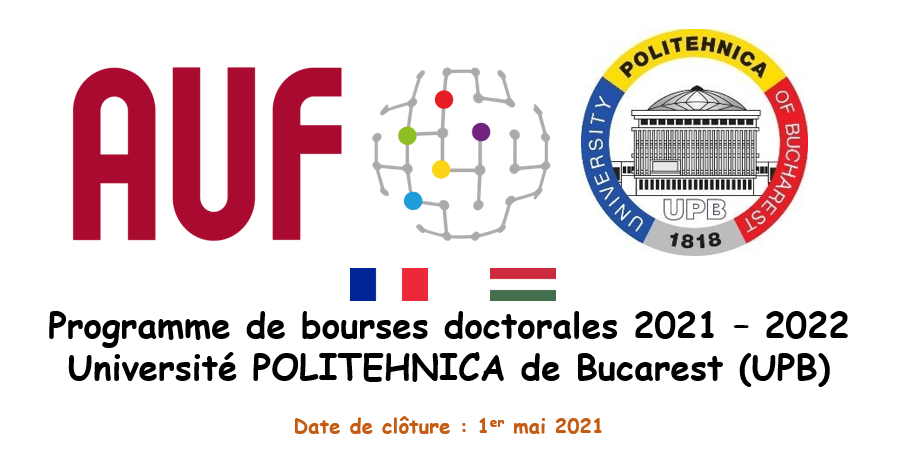 Programme De Bourses Doctorales “Petrache Poenaru” Pour L’année Universitaire 2021 – 2022