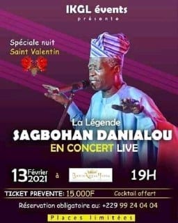 Sagbohan Danialou : La Légende En Concert Ce 13 Février