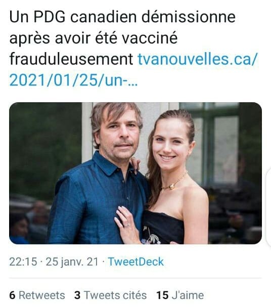 Un Pdg Canadien Demissionne Apres Avoir Ete Vaccine Frauduleusement Doingbuzz