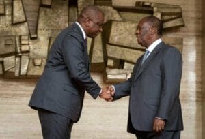 Côte D&Rsquo;Ivoire : Alassane Ouattara Encense Hamed Bakayoko