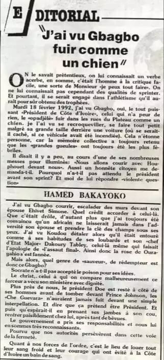 Hamed Bakayoko Jai Vu Laurent Gbagbo Fuir Comme Un Chien Doingbuzz