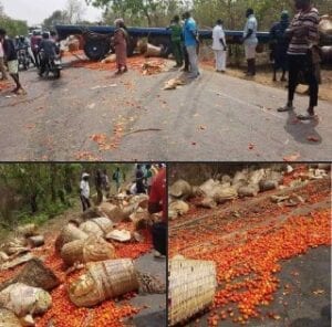 Togo : Un Titan Transportant Des Vivres Fait Un Accident