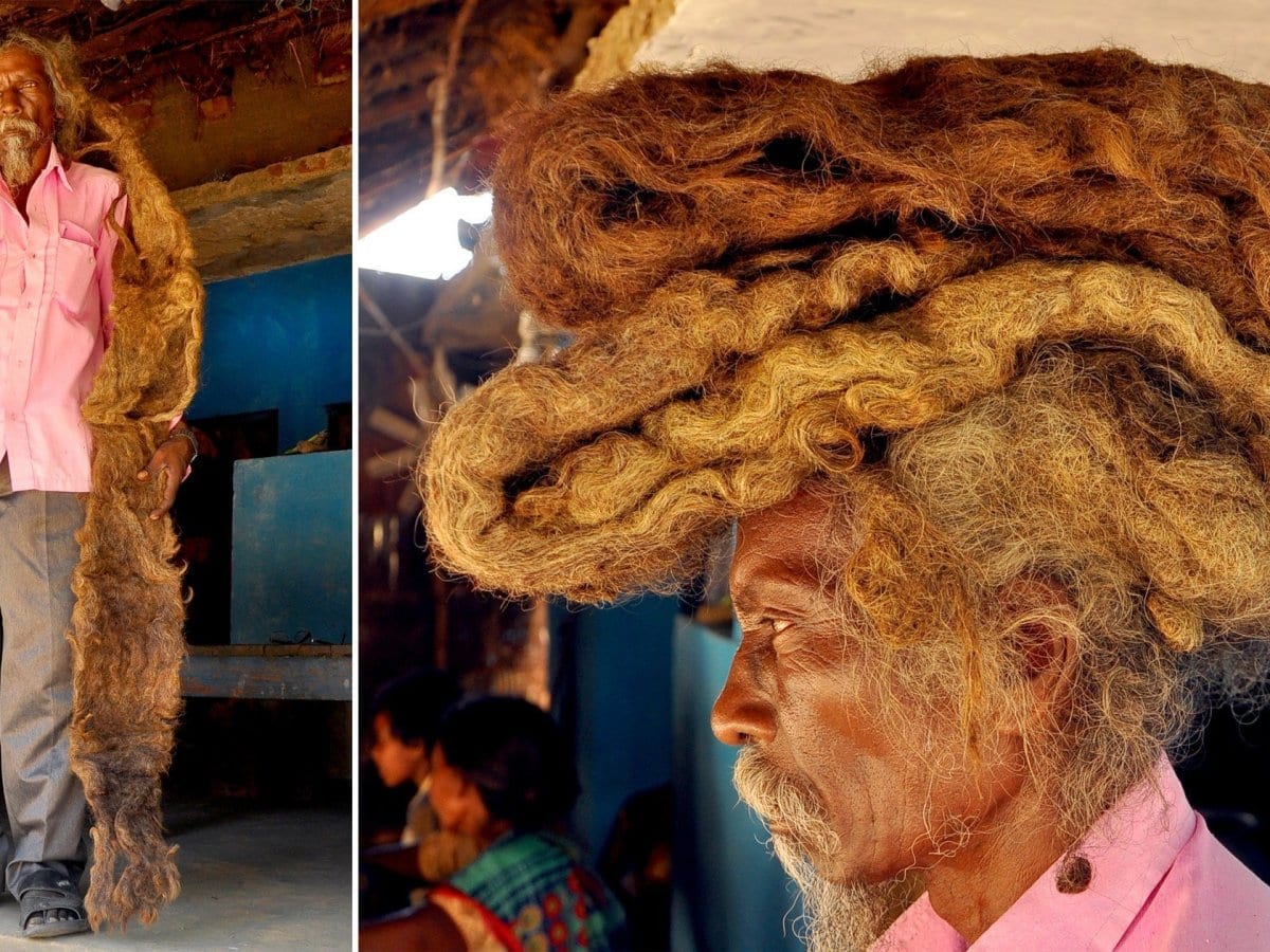 Inde : Cet Homme N&Rsquo;Entretient Plus Ses Cheveux Depuis 40 Ans
