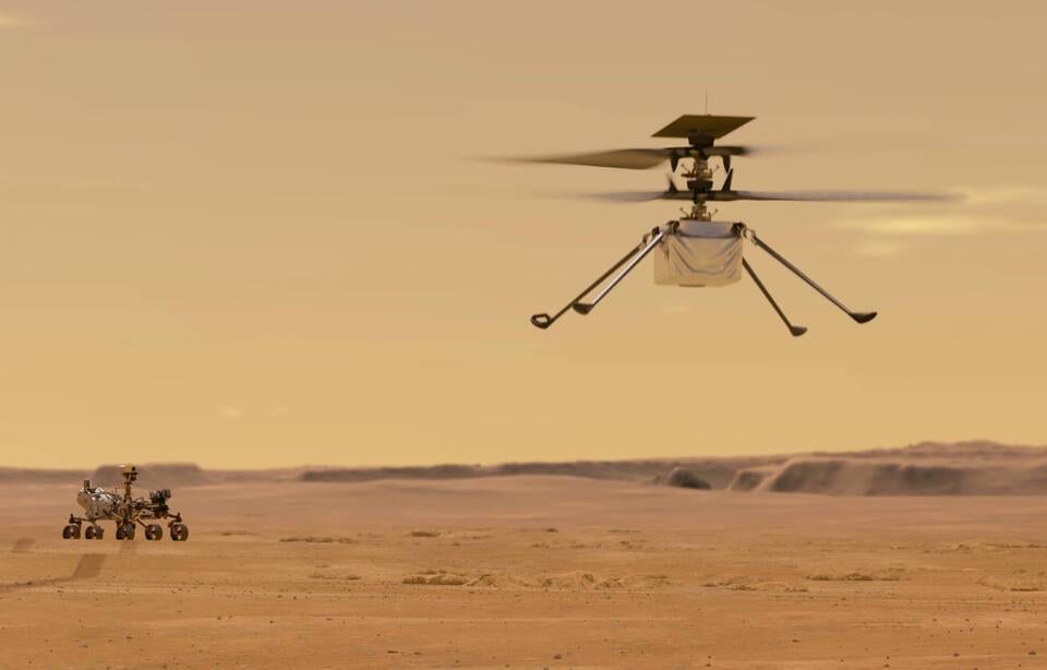 La Nasa va tenter pour la première fois de faire voler un hélicoptère sur Mars